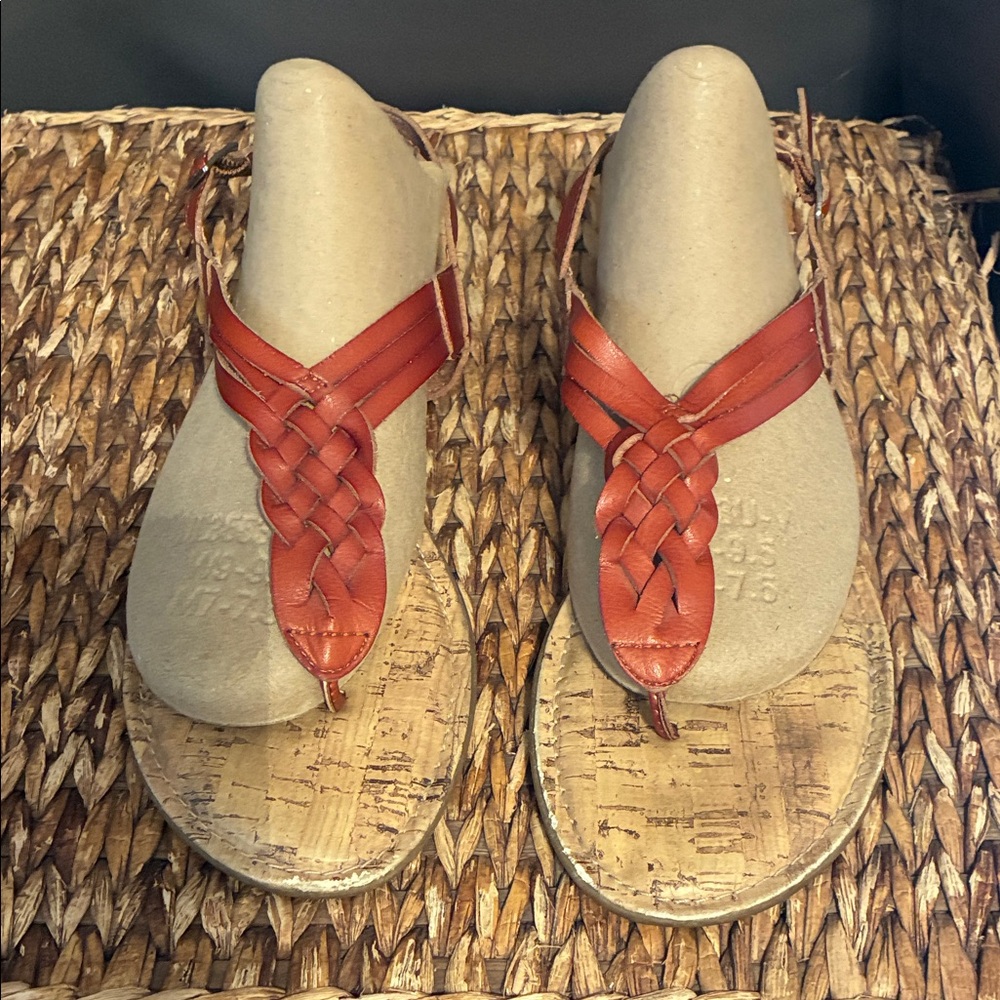 🎉2/$8 Merona Women's Reddish Brown Braided Sandals